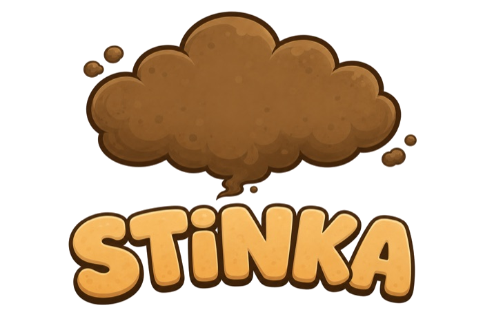 Stinka logo, cloud above wordmark